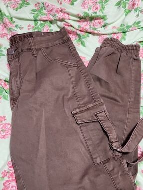 Brown Cargo Utility Pants